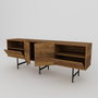Hanah Home Soporte de TV Derin - Nogal y Negro
